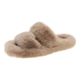 thumbnail image 1 of Women's Plush Slippers Wear Resistant Anti Skid Slip on Cozy with Two Band Warm 39, 1 of 9