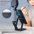 thumbnail image 4 of Kraoden Foldable Phone Stand with LED Light, Adjustable Multi-Functional Cell Phone Holder for Makeup, Live Streaming, and Watching TV, 360° Rotation, Built-in Battery, 3 Lighting Modes, 4 of 9