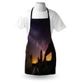 thumbnail image 3 of Landscape Apron Antique Ruin at Starry Night Celestial Road Roman Dated Aged Heritage Back Then Theme, Unisex Kitchen Bib Apron with Adjustable Neck for Cooking Baking Gardening, Indigo, by Ambesonne, 3 of 3