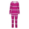 thumbnail image 6 of CLOISE Pjs Sets for Women Two-Piece Soft Long Sleeve Sleepwear Tops and Casual Lounge Pants Pajama Sets Cozy Striped Graphic Cute Pjs, 6 of 6