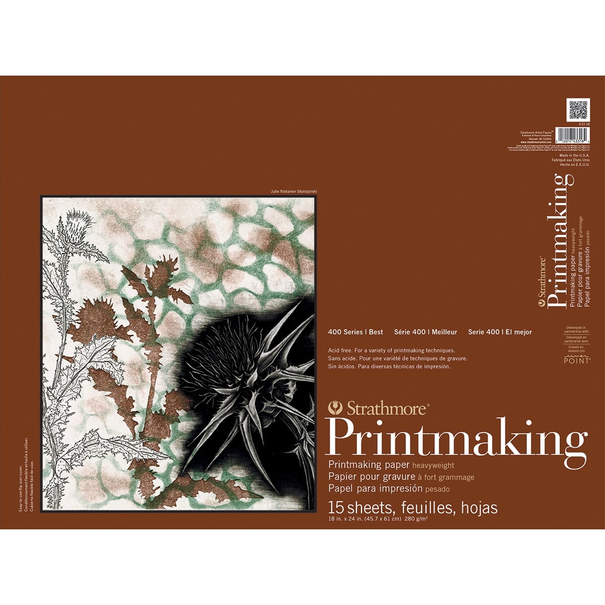 Strathmore Printmaking heavyweight Pad, 400 Series, 18in x 24in 15 Sheets