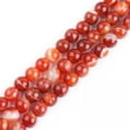 thumbnail image 4 of K-KED Natural Red Stripe Agate Onyx Gemstones Round Loose Beads For Delicate Jewelry Making 15"-8 mm, 4 of 6