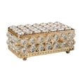 thumbnail image 2 of Milageto Jewelry Box Gorgeous Jewelry Case Rectangle Home Decor Trinket Organizer Box gold, 2 of 8