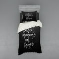 thumbnail image 2 of Saying Duvet Cover Set, Collect Moments Not Things Positive Empowered Concept Things Dont Matter, Bedding Set with Shams and Fitted Sheet, 3 Sizes, by Ambesonne, 2 of 3