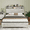 Antique Grey White, variant on SESSLIFE Queen Size Bed Frame with Storage, Wood Platform Bed Frame with Charging Station and LED Light, Vintage Queen Bed Frame with Headboard and Wood Slats, No Box Spring Needed, White/Grey