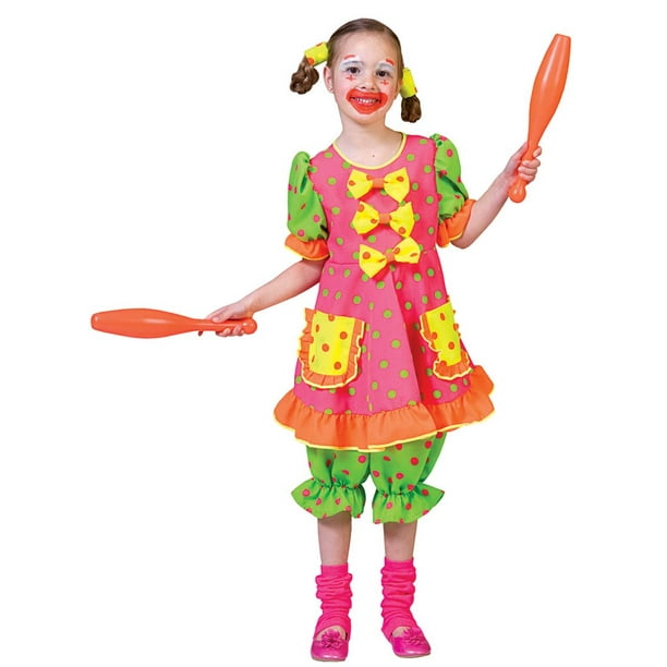 Girls Pokey Dot Clown Costume - Walmart.com - Walmart.com