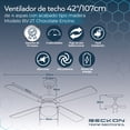 thumbnail image 3 of Ventilador de techo 42” Beckon  madera Encino Chocolate, 3 of 7