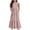 Pink, variant on Edvintorg Dresses for Girls Summer New Floral Printing Short Sleeves Long Dress Round Neck Casual Beach Dress with Pocket 6-13 Years Clothes for Teenage Girls