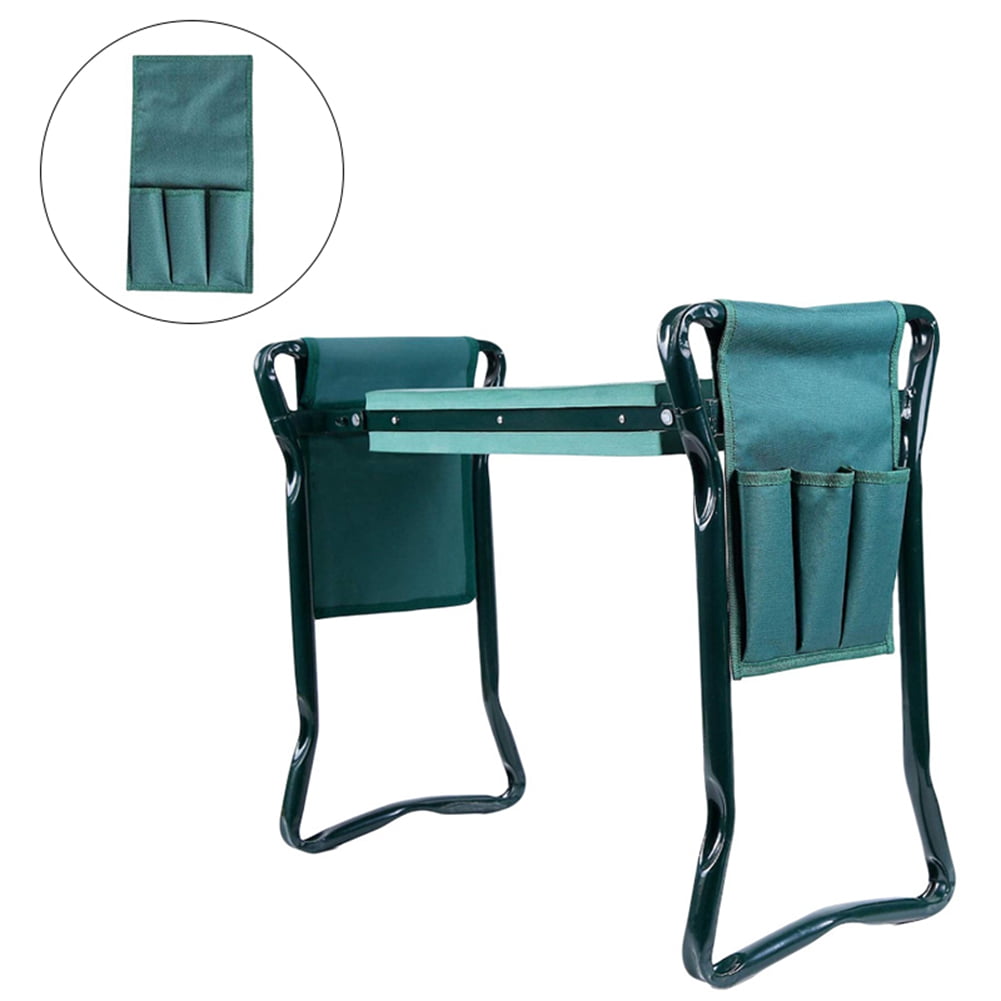 Garden Kneeling Stool Side Toolkit Foldable Sitting Stool Gardening Kneeling Chair Side Tool kit Side Kit Large Tool Pocket Kneelers Side Kit Large Tool Pocket For Gardening Lovers