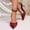 #0202-Wine, variant on Women's Snake Print Heels, Pointed Toe Floral Embroidered Up High-heeled Shoes Pumps, Closed Toe Ankle Strap Dress Shoes, Versatile Spring Summer Evening Footwear Gift