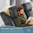 thumbnail image 4 of Zero Gravity Power Reclining Loveseat, Double Recliner Loveseat Sofa with Adjustable Headrest & Storage Center Console, RV Home Theater Seating with Cup Holders, USB & Type-C Ports for Living Room, 4 of 8