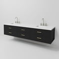 thumbnail image 6 of Castor 84 in W Black Double Bath Vanity, Cultured Marble Top, and Faucet Set, 6 of 10