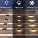 thumbnail image 2 of 1-20 piezas LED blanco cálido Solar StepLamp camino escalera luces de jardín al aire libre impermeable balcón luz decoración para Patio valla luz, 2 of 5