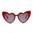 thumbnail image 1 of Gafas de sol con forma de corazón Gafas Uv400 de moda para mujer Gafas de sol para fiestas de ojo de gato rojo Soledad Gafas de sol con lente de llama en forma de corazón, 1 of 6