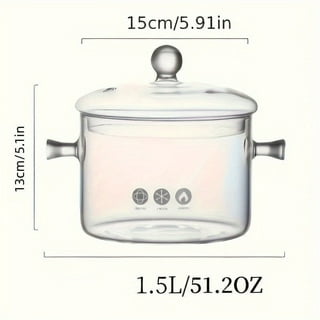 Pink Glass Cooking Pot, Clear Pots for Cooking, Glass Pots for Cooking on  Stove, 7445018564589