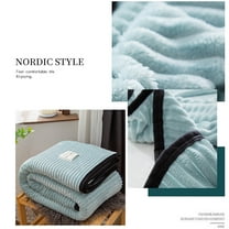 Ywuzuh Ultra Soft Fleece Blanket Cozy Plush Warm Thick Furry Shaggy Blanket Gifts for Women, Men Sky Blue Throw Blanket
