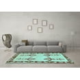 thumbnail image 3 of Ahgly Company Indoor Rectangle Oriental Light Blue Modern Area Rugs, 7' x 10', 3 of 4