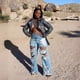 thumbnail image 5 of Ool6081 jeans sexys y de moda para mujer, jeans rotos, corte melancólico, bolsillo de cintura alta, piernas rectas y anchas, 5 of 5