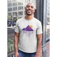 thumbnail image 2 of Geometric Nature Mountains And Sun Graphic Men T-Shirt, Male x-Large, 2 of 4