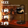 thumbnail image 3 of Candle Warmer Lamp with Timer, Bear Cub Silhouette Ridge Under Full Moon Dark Forest Non-slip Wireless Remote Control Wax Melts Warmer with 4 Bulbs for Home Office Dorm, Birthday Gifts for Women, 3 of 7