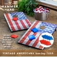 thumbnail image 3 of Hammer & Axe Wooden Bean Bag Cornhole Game, USA Edition, Includes 8 Bean Bags, Two 3'x2' Boards, 3 of 8