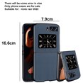 thumbnail image 2 of Leather Back Cover Phone Case for Moto Razr 2022 Phone Flip Folding Full Protective Shockproof Cover, 2 of 5