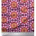 thumbnail image 1 of Soimoi Modal Satin Fabric Arrow & Floral Mandala Print Fabric by The Yard 42 Inch Wide, 1 of 1