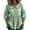 Green, variant on BODOAO Women's 2026 Gingham Peplum Blouse, 3/4 Puff Sleeve Button Down Shirt, Lightweight Breathable Loose Fit Cute Casual Top for Summer Fall Daily Wear Outfits Blue L