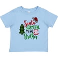 thumbnail image 3 of Inktastic Santa is Promoting Me to Big Brother Green Plaid Tree Boys Baby T-Shirt, 3 of 5