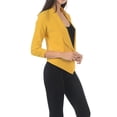 thumbnail image 2 of Auliné Collection Womens Casual Lightweight 3/4 Sleeve Fitted Open Blazer, 2 of 3