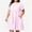 Pink, variant on Wovilon Women's Plus Size Gingham Checkered Tiered Midi Dress with Pockets, Short Sleeve Crew Neck Loose Fit Casual Summer Vacation Smock Dress