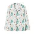thumbnail image 4 of RKSTN Ensembles de Pyjama pour Femmes Automne et Hiver Chemise à Manches Longues à Col en V Imprimée de Noël Ensemble de Pyjama Doux et Confortable Pyjamas, 4 of 5