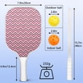 thumbnail image 4 of Pickleball Paddles Set Of 2, Fiberglass Surface, Colorful Geometry Print, 4 Balls & Bag, 4 of 5