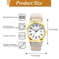 thumbnail image 3 of Avaner Braided Elastic Strap Watch: Analog Quartz Adjustable Band Arabic Large Dial Casual Wristwatch for Men Women Easy-to-Read, 3 of 9