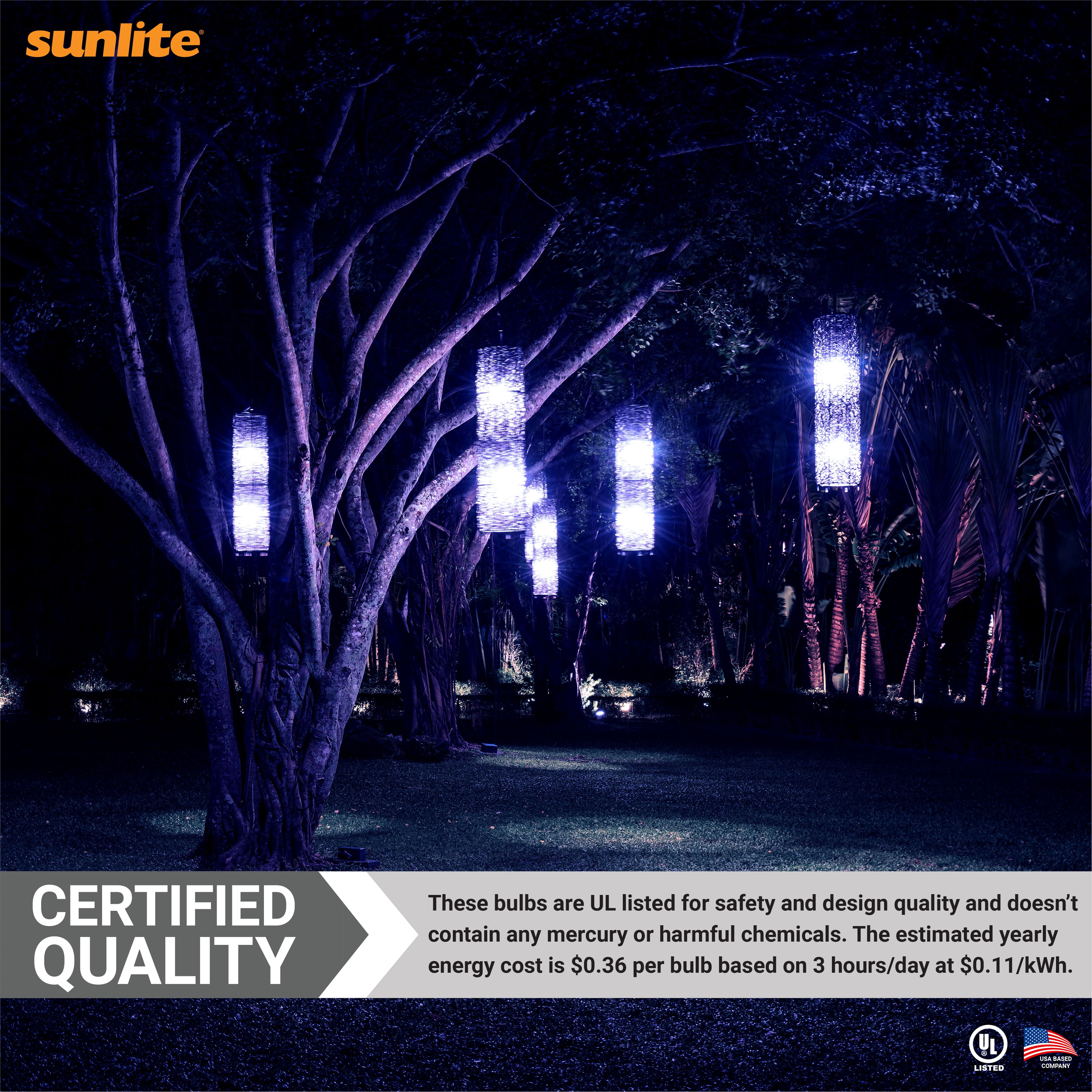 Sunlite LED A19 Colored Light Bulb, 3 Watts (25w Equivalent), E26 Medium Base, Non-Dimmable, UL Listed, Party Decoration, Holiday Lighting, Blue, 6 Pack