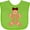 Apple Green, variant on Inktastic Cute Gingerbread Girl with Red Plaid Bow Boys or Girls Baby Bib