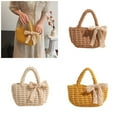 thumbnail image 2 of Handwoven Handbag Clutch Purse Straw Toted Bag Summer Beach Bags for Holiday, 2 of 20