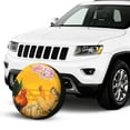 thumbnail image 2 of Kdxio The Chicken Family Rooster Hen And Chicks for Tire Cover Wheel Protectors Tyre Covers Weatherproof Wheel Covers Universal Fit for Trailer Rv SUV Truck Camper Travel Trailers 16 inch, 2 of 8