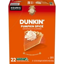 Dunkin’ Pumpkin Spice Artificially Flavored Coffee, Keurig K Cup Pods, 22 Count Box