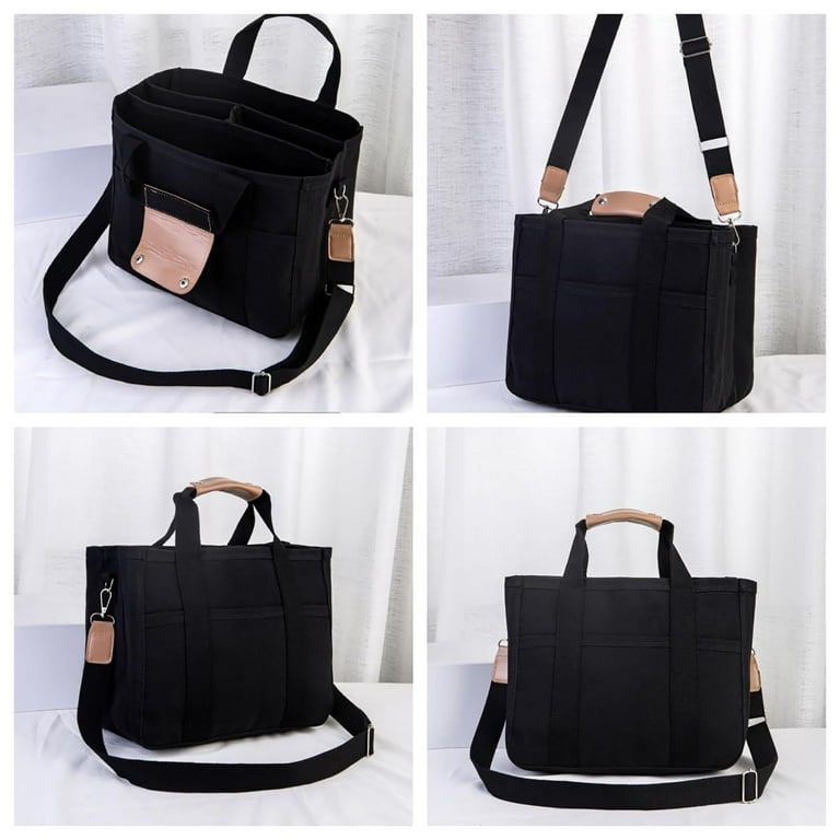Moonelo Everything Tote Bag, Moonelo Everything Bag, Moonelo Everything  Tote, Canvas Tote Bag with Pockets (2Pcs Black) : : Clothing,  Shoes & Accessories