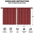 thumbnail image 2 of Blackout Kids Curtains,Red and Black Checkered Childrens Insulated Curtains Set Of 2,Bedroom Essentials,Toddler Room Decor 52"x63"(132x160cm), 2 of 4