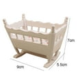 thumbnail image 4 of SPRING PARK 1/12 Doll House Miniature Wooden Crib Baby Cradle Model Furniture Accessory, 4 of 4