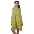 thumbnail image 1 of Moomaya Sleeveless T-Shirt Dress Scoop Neck Knee Length Loose Casual Swing Dress, 1 of 1