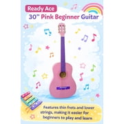 Ready Ace 30 Toy Student Beginner Guitar, Pink - Ages 7 Years and up. Dreadnought Shape