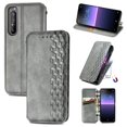 thumbnail image 1 of Coque pour Sony Xperia 10 II Flip Cover Flip Cover Protection Magnétique - Gris, 1 of 5