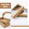 thumbnail image 3 of ColoMX Cajas para pasteles de papel Kraft de 20 piezas con ventana para exhibir postres, galletas y pasteles, embalaje para hornear, cajas de embalaje para postres, 3 of 8