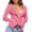 Red 1, variant on Women's Cardigan Stylish Plunging Neck Ruffled Trim Long Sleeve Womenâs Top For Casual And Formal Occasions Addition To Your Wardrobe Casual Cardigan