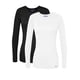 thumbnail image 1 of Sivvan Scrubs Para Mujer - Camiseta Cómoda De Manga Larga, Paquete De 2 - S85002 - Negro/Blanco - M, 1 of 5