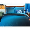Your Zone Reversible Comforter Cover & Sham Set Half Tone Rich Black, 1 Each