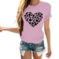 thumbnail image 1 of Pxiakgy Vente Chaude! T-Shirt Trèfle de la Saint-Patrick pour Femmes Chanceux Irlandais Manches Courtes T-Shirt Graphique Trèfle Mode Décontractée Imprimé Amour Col Rond Manches Courtes T-Shirt, 1 of 4